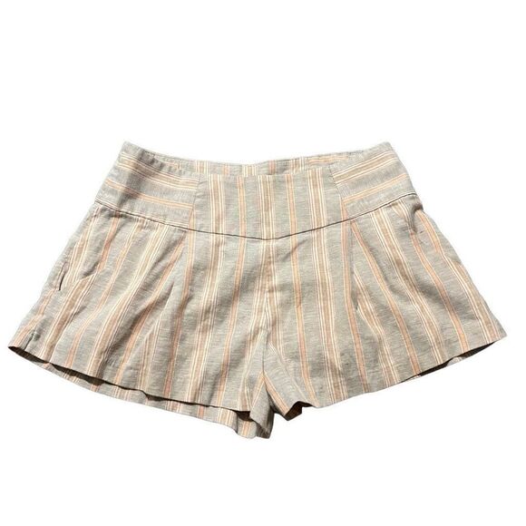Free people pleated linen blend Austin shorts size small - Picture 1 of 4